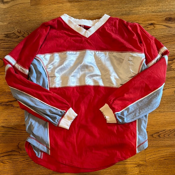 Free people movement red blue sweatshirt - Picture 1 of 1